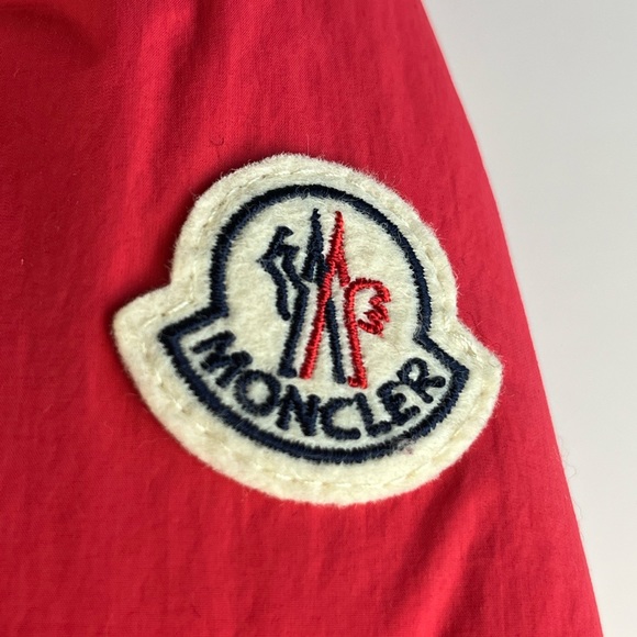 Moncler Etival Red Hooded Quilted Down Jacket - Picture 10 of 15